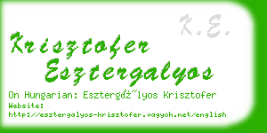 krisztofer esztergalyos business card